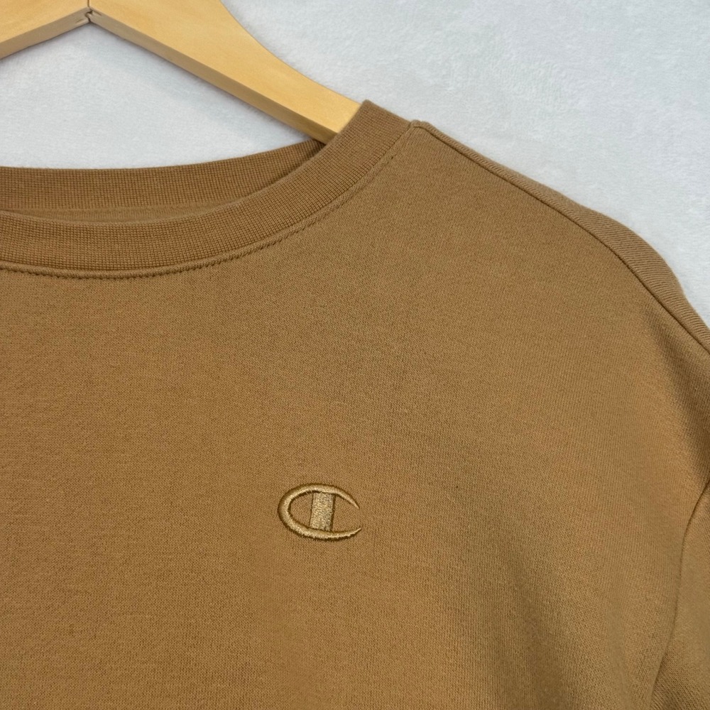 Champion Tan Brown Crewneck Sweatshirt Medium - Picture 2 of 8